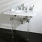 Fauceture 36X22 Marble Vanity Top W/ Acrylic Feet Combo, Marble/Nickel KVPB36MA8 - alternate 4